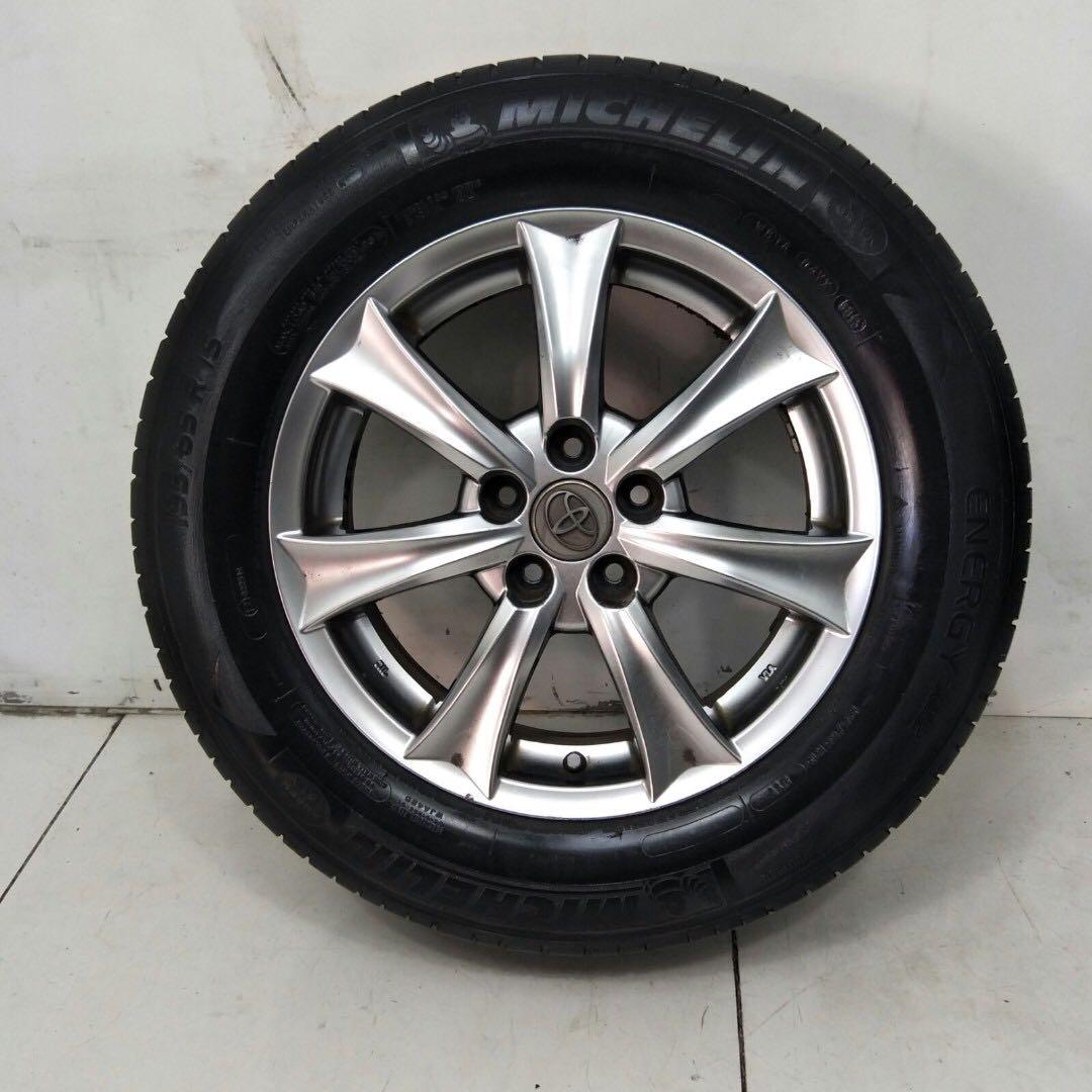 15 Toyota Wish Rim With Tyres 5x100 Sr1091 Car Accessories On Carousell