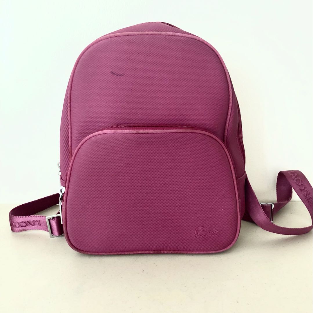 lacoste pink backpack