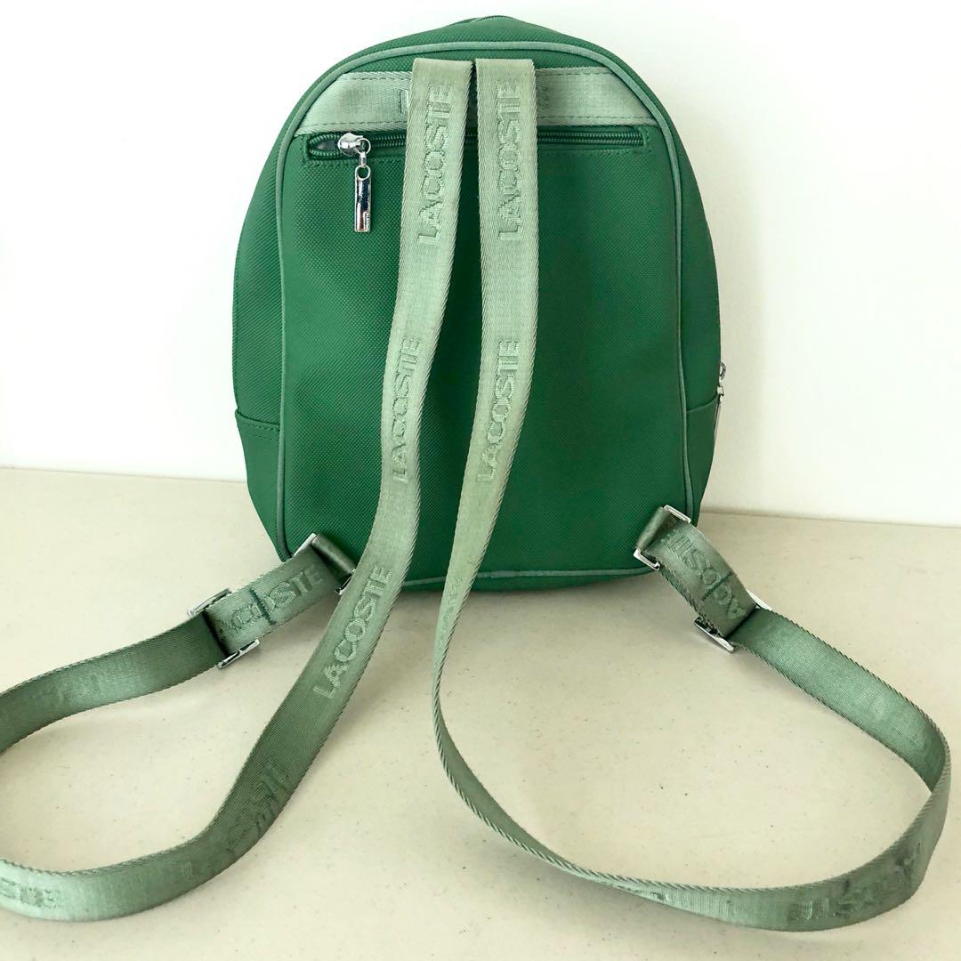 Green cloth backpack Lacoste Green in Cloth - 1417180