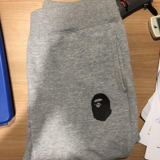 bape sweatpants grey