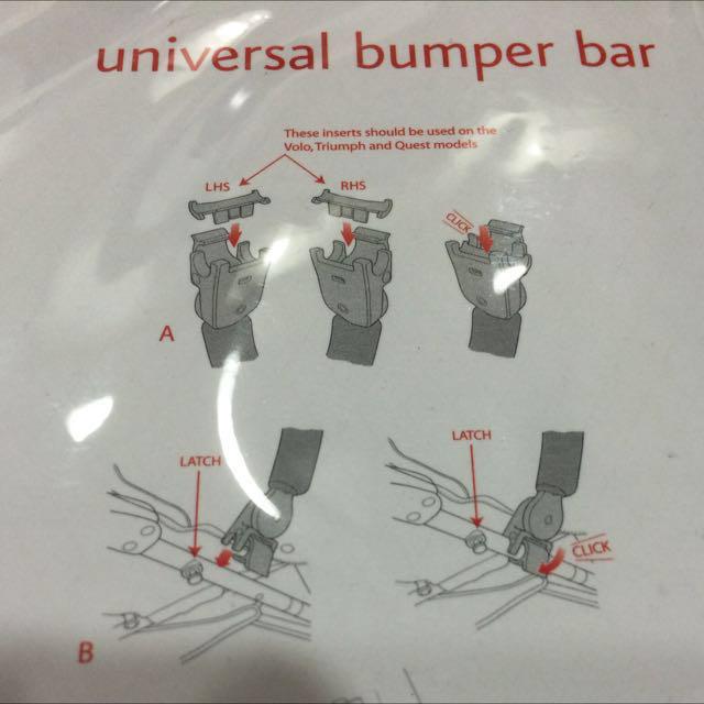 Brand NEW Original Maclaren Universal Bumper/Front Bar in Black