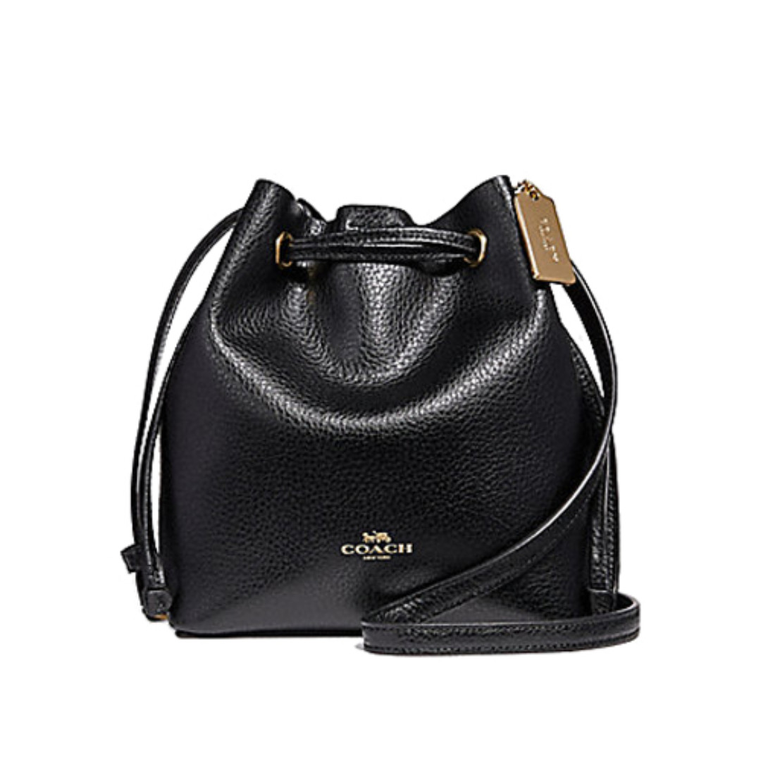 coach black bucket bag