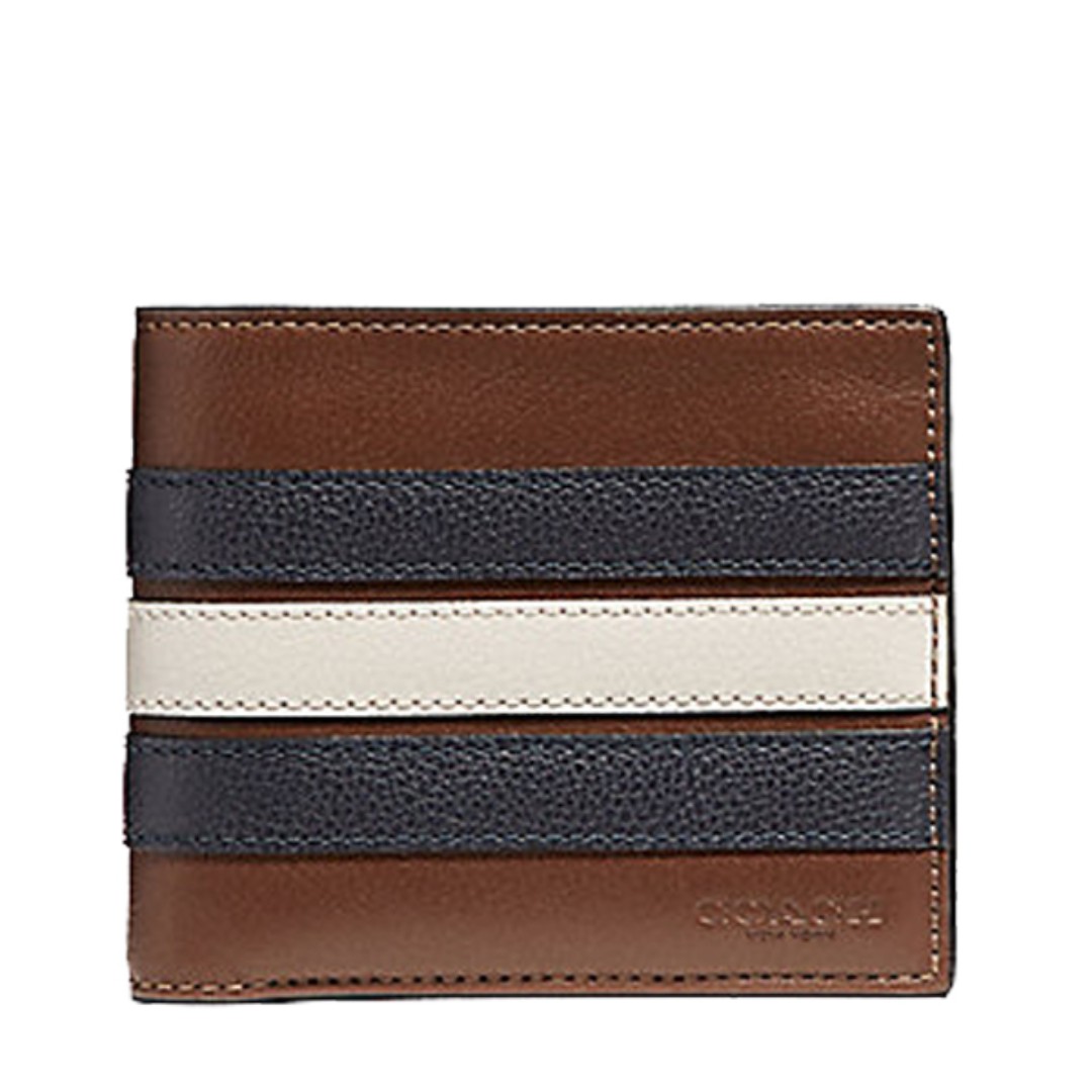 Coach Mens 3 IN 1 Wallet With Varsity Stripe F24649 Men s Fashion Watches Accessories Wallets Card Holders on Carousell