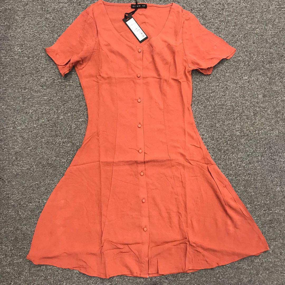 cotton on button up dress