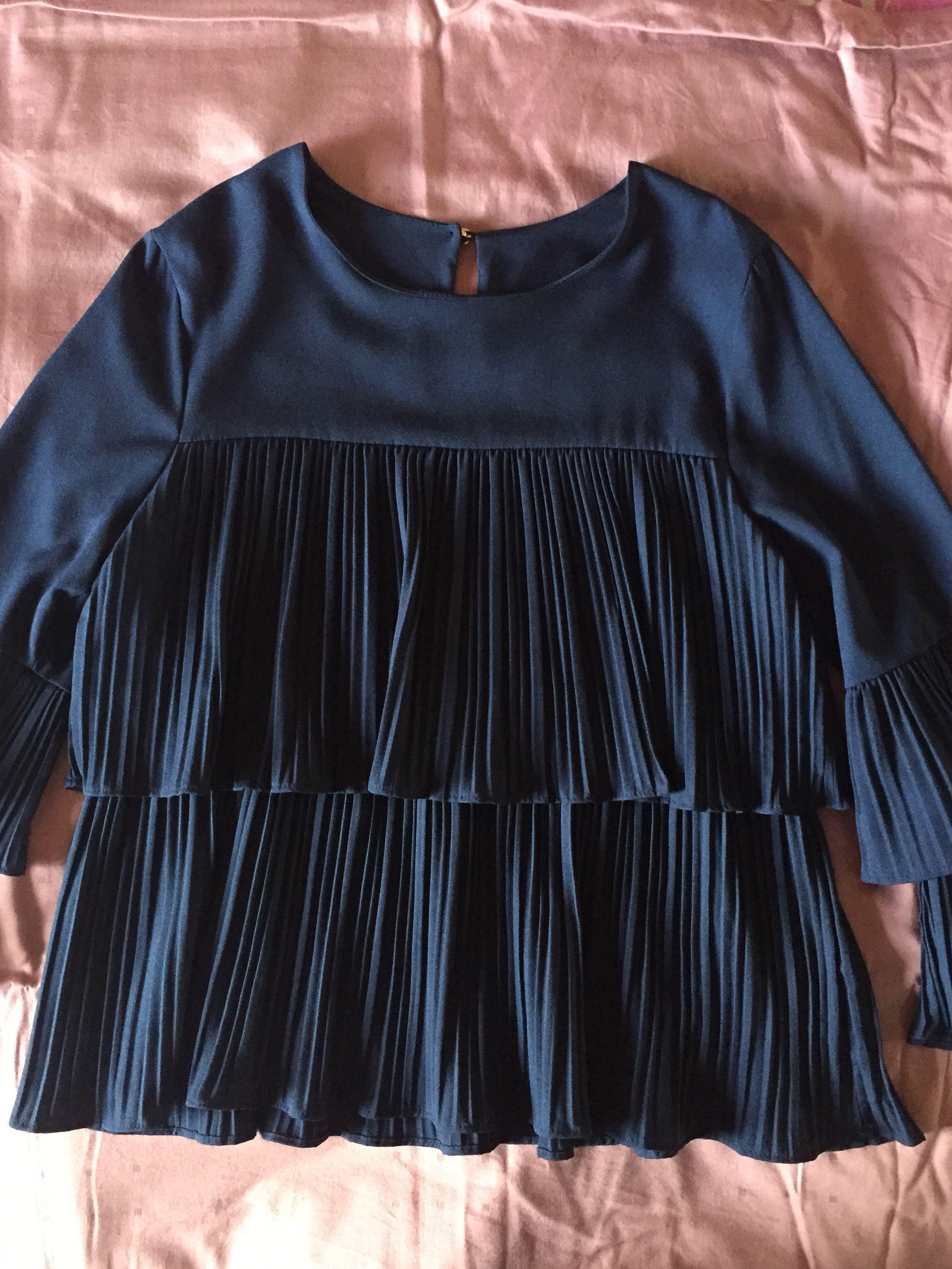 double layer peplum top