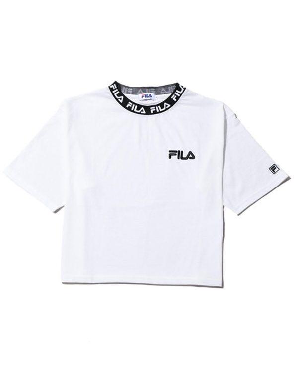 fila crop top red white blue