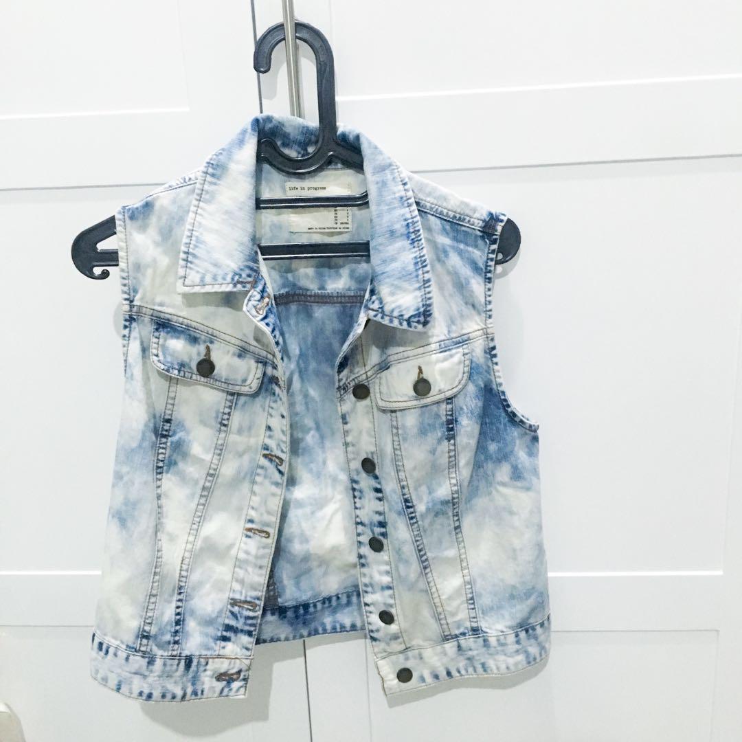 Forever 21 Life In Progress Denim Vest Women S Fashion Women S