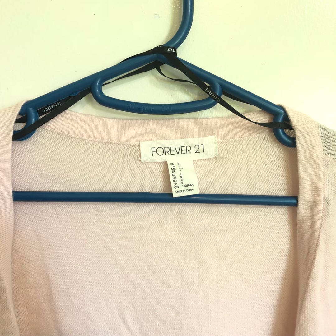 forever 21 lightpink cardigan, womens fashion