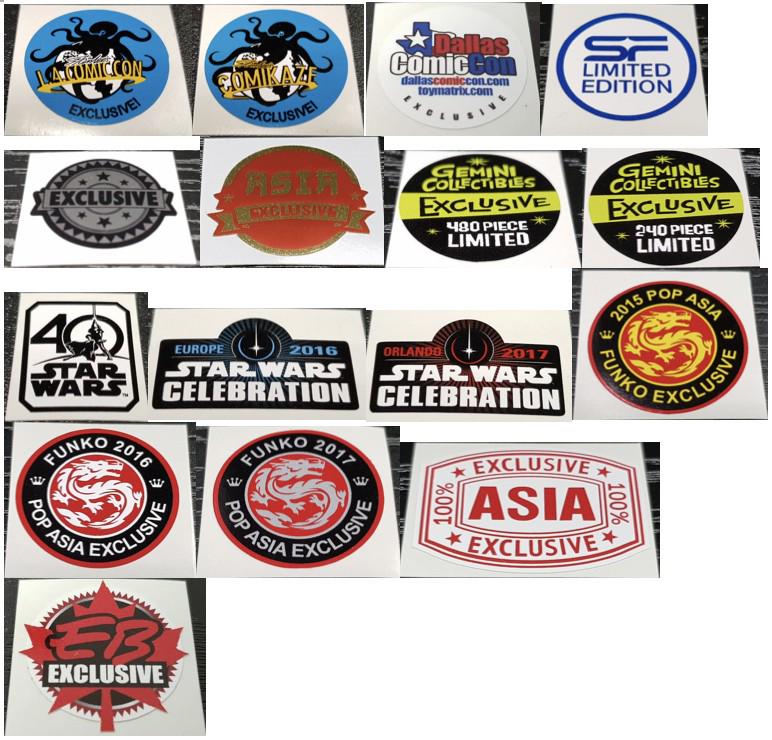 do funko pops have stickers