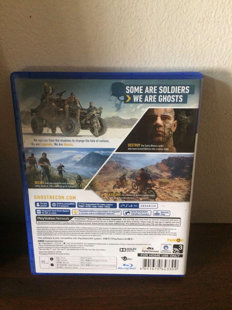 Ghost Recon PS4 (Category: PlayStation) located in Cavite. Submitted by armynavyofficial (Listing ID 176843068, Image 2). Description: .