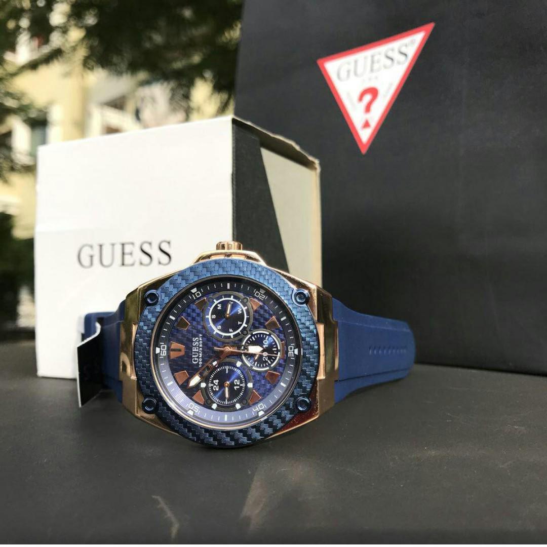 Guess blue dial multifunction men's watch w1049g2 sale