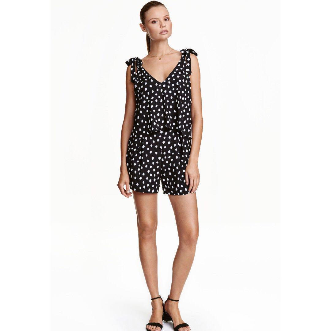 h&m polka dot jumpsuit