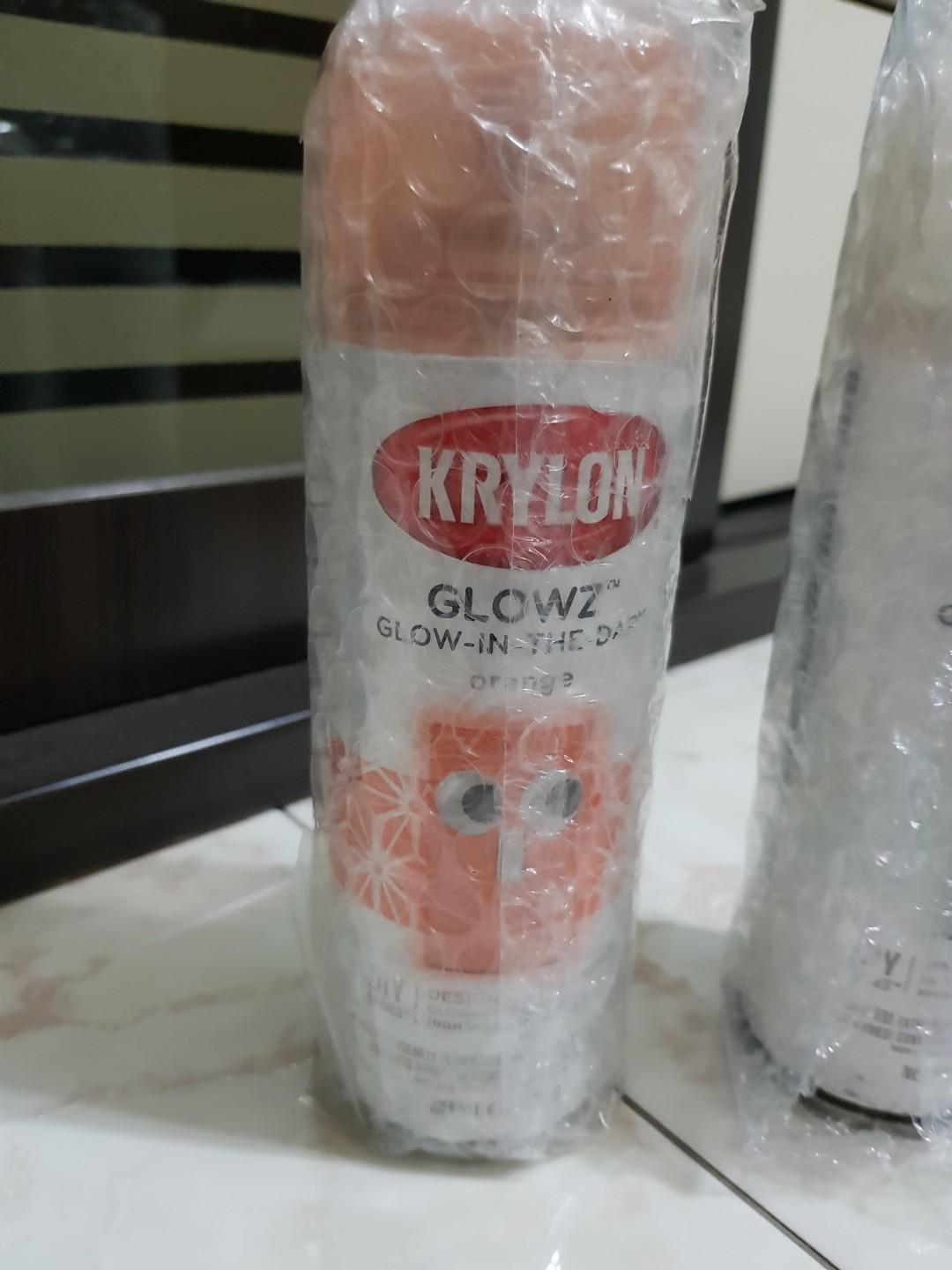 Krylon Glowz Glow In The Dark Spray Paint Design Craft Craft Supplies Tools On Carousell