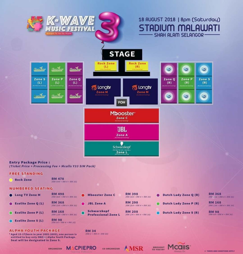 Kwave 3 Ticket Purchasing Service On Carousell