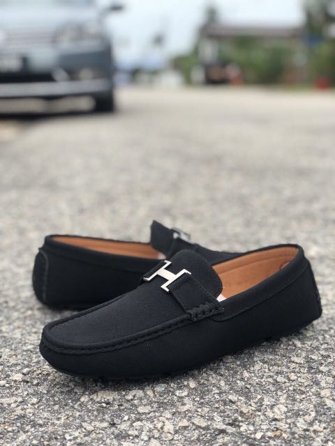 Hermes suede sale loafers