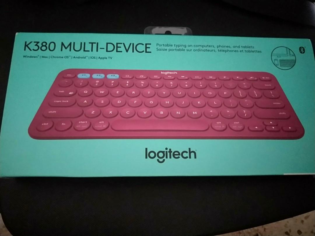 Logitech K380 Bluetooth Keyboard Pink Electronics Computer Parts Accessories On Carousell