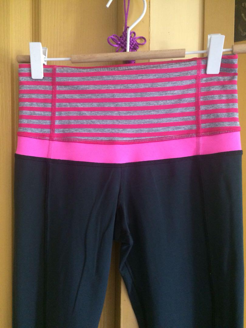 Lululemon black/pink tights (Category: Activewear) located in Pasig City. Submitted by sandacecloset (Listing ID 176807388, Image 3). Description: lightly used, excellent used condition Opp 800.