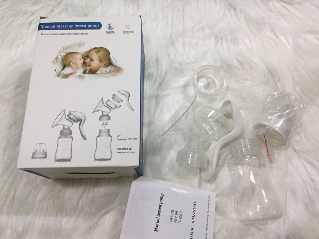 Manual Massage Breast Pump Babies Kids Nursing Feeding On