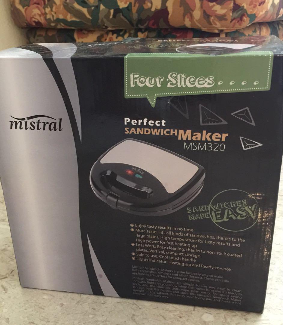 Mistral Sandwich Maker MSM320, TV & Home Appliances, Kitchen Appliances