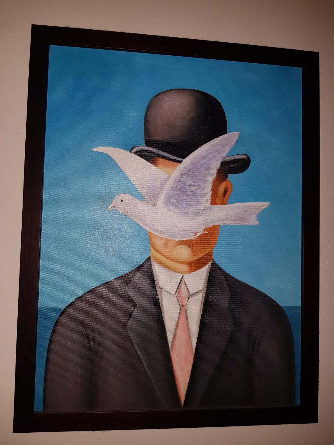 Oil Painting Man In Bowler Hat Design Craft Art Prints On Carousell