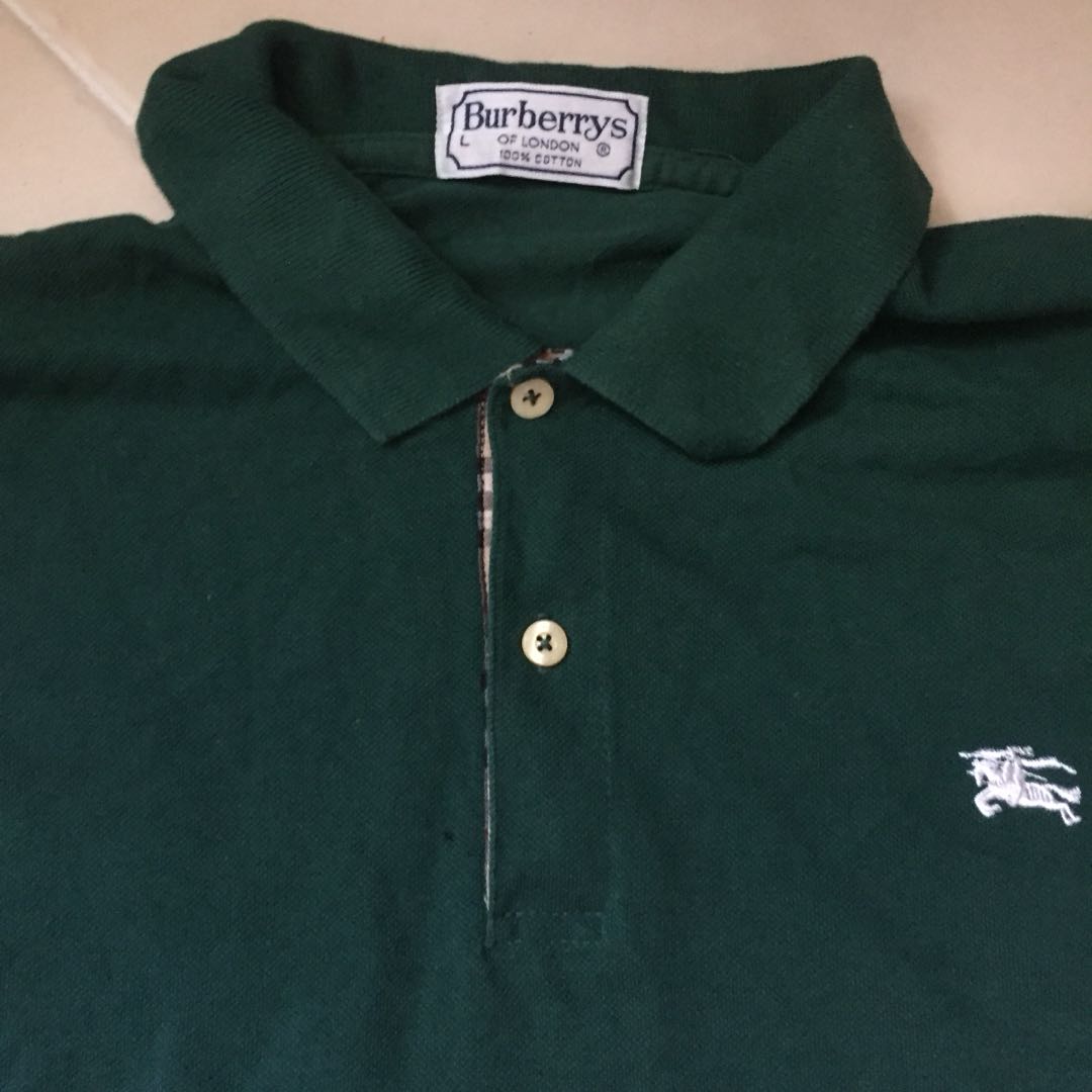 Old burberry long sleeve polo, Men's 