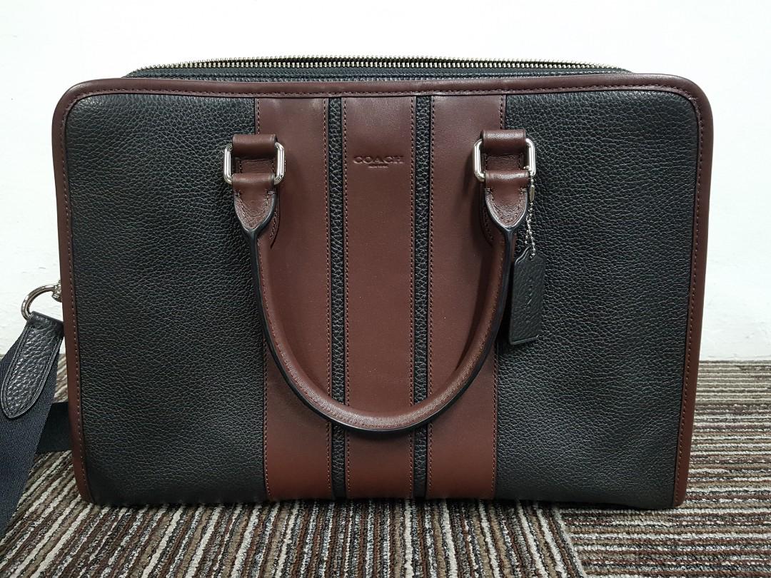 Original Coach men's briefcase bag, Men's Fashion, Watches