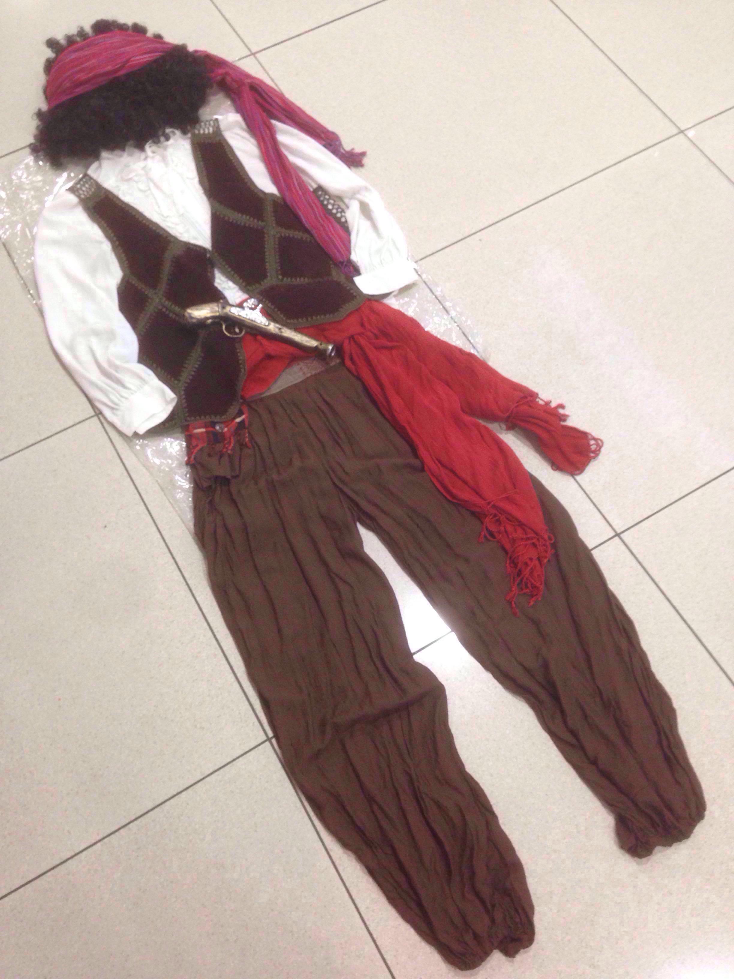 Rent Rental Quality Adult Pirates Of Caribbean Costume Cosplay Service Wig Leather Vest Theme Party Dinner Dance Unisex Available Jack Sparrow Everything Else On Carousell