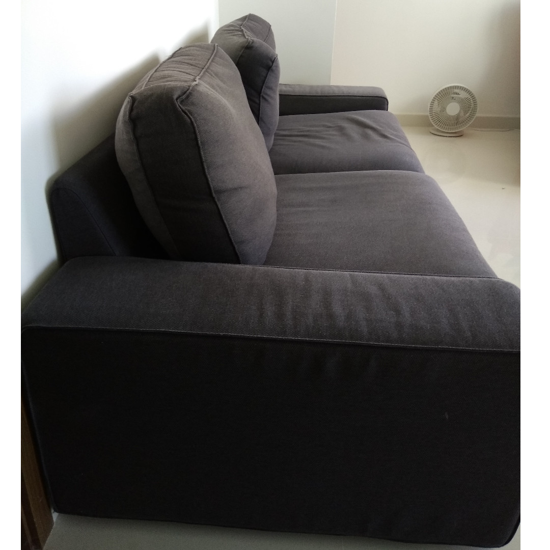 Sofa two seat IKEA KIVIK Cover Hillared anthracite Furniture
