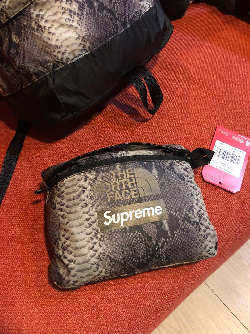 supreme the north face snakeskin flyweight duffle bag