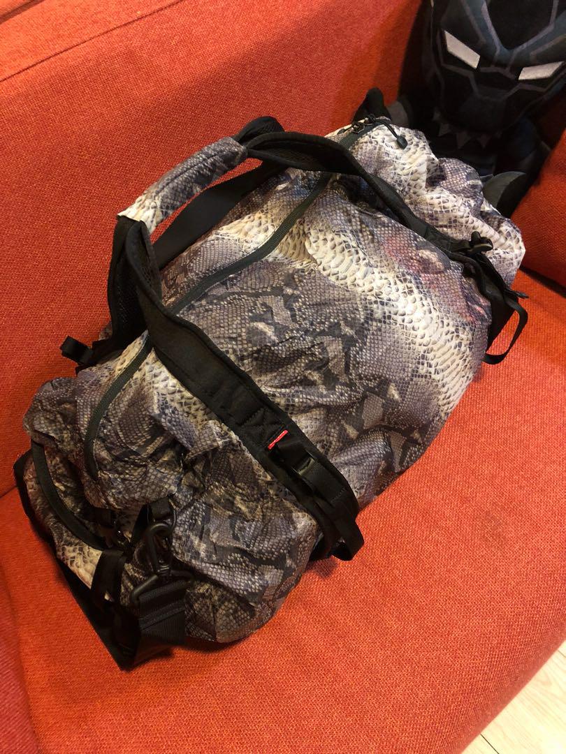 supreme the north face snakeskin flyweight duffle bag