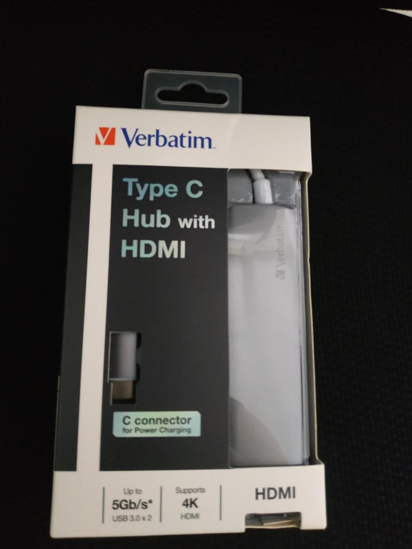 Type c hub with hdmi 4k, 電腦＆科技, 電腦周邊及配件, 電腦線、轉接線及轉換器 - Carousell
