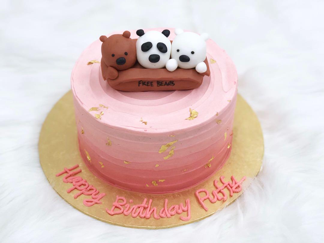 We Bare Bears Cake Ice Bear Food Drinks Baked Goods On Carousell Cupcake cake designs cupcake cakes cake company movie cakes biscuit bear theme we bear cherry cake bear party. we bare bears cake ice bear