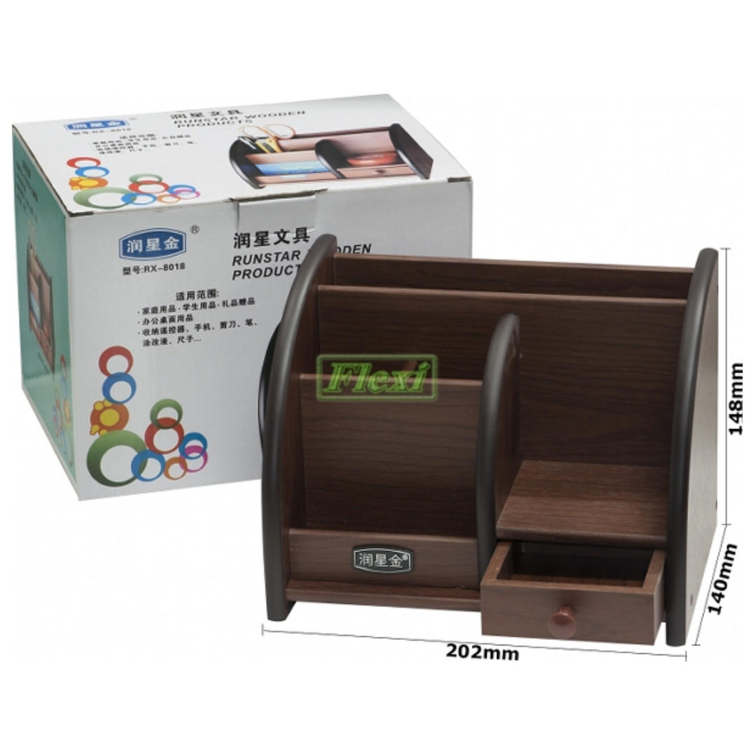 Wooden Desk Caddy Books Stationery Stationery On Carousell