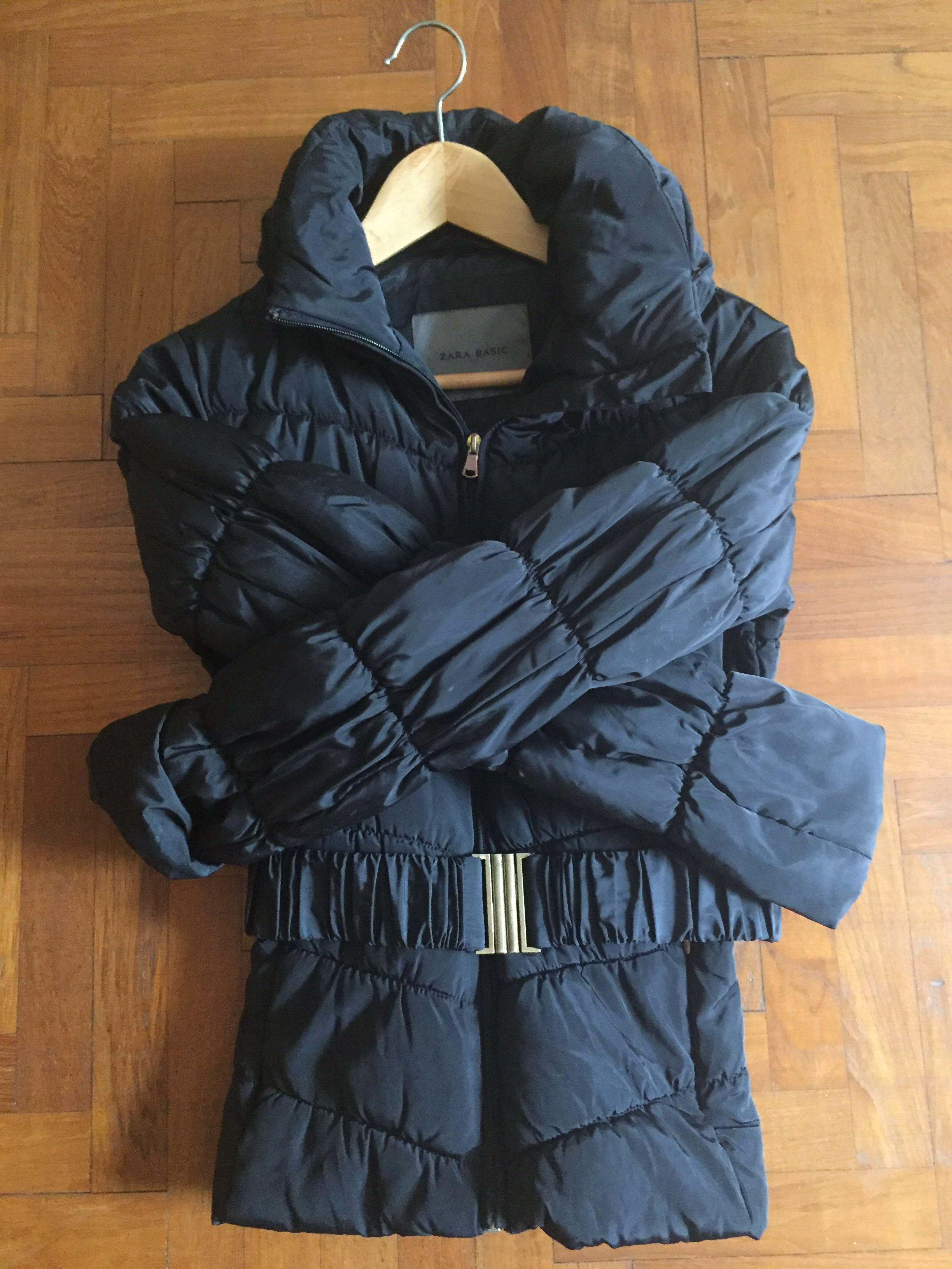 zara gold puffer jacket