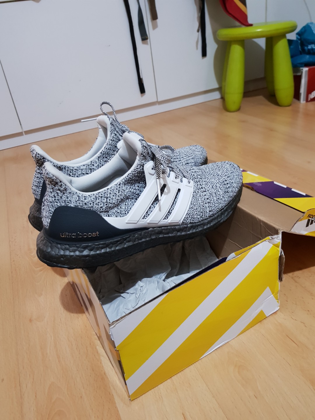 Adidas Ultra Boost Olympic Gold Medal leather cage size 9