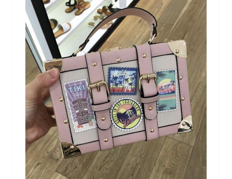 ALDO BOX BAG PALE PINK