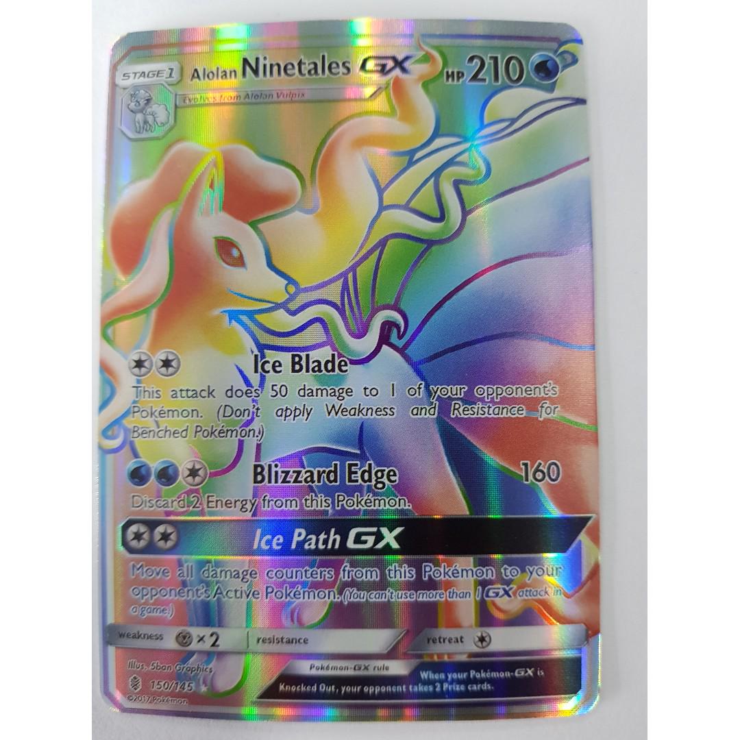 Alolan Ninetales Gx Rainbow Rare Toys Games Others On Carousell