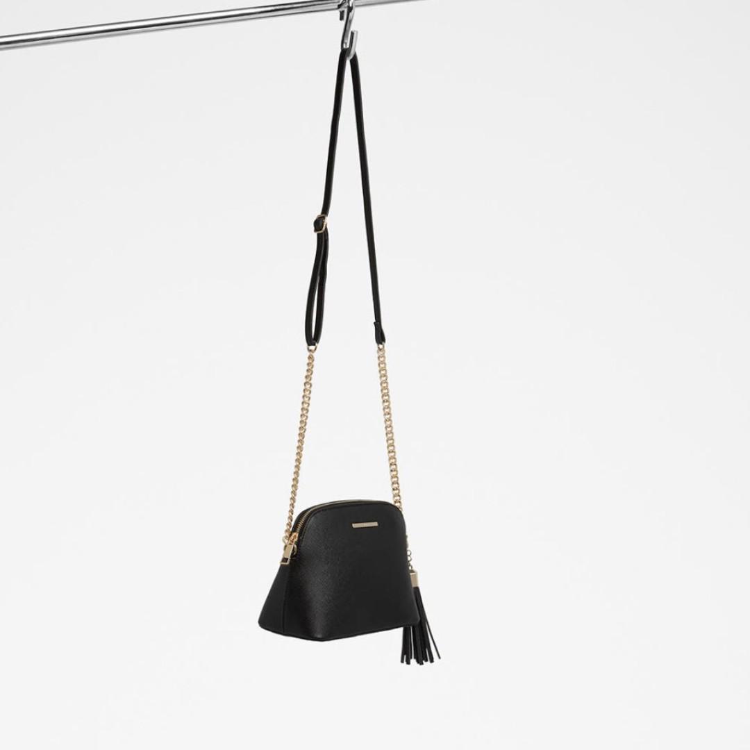 AUTHENTIC ALDO SHELL CROSS BODY BAG BLACK AL055