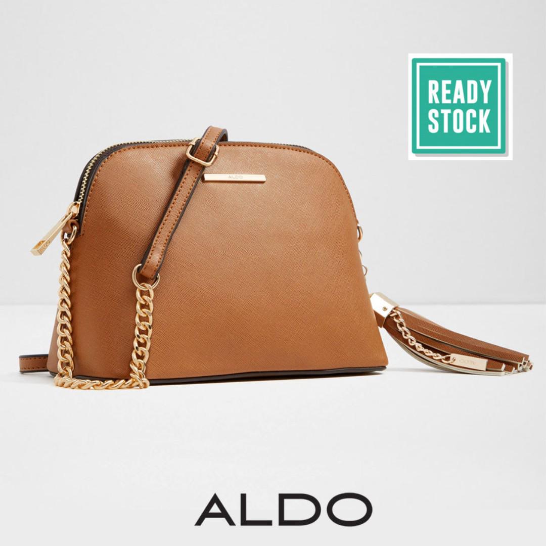 AUTHENTIC ALDO SHELL CROSS BODY BAG BROWN AL055