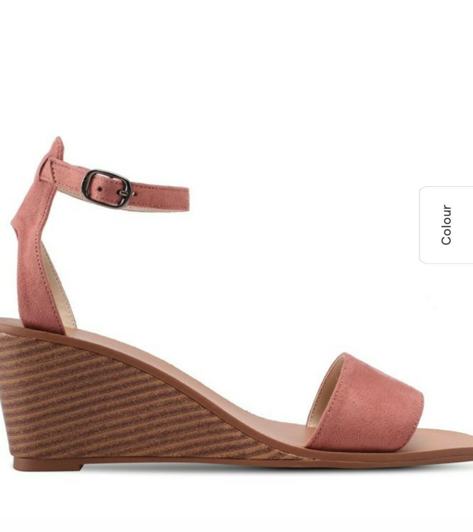 pink wedge heels