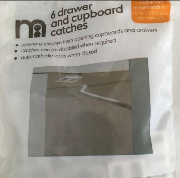 Brand New Mothercare Drawer Cupboard Catches and Cabinet Locks