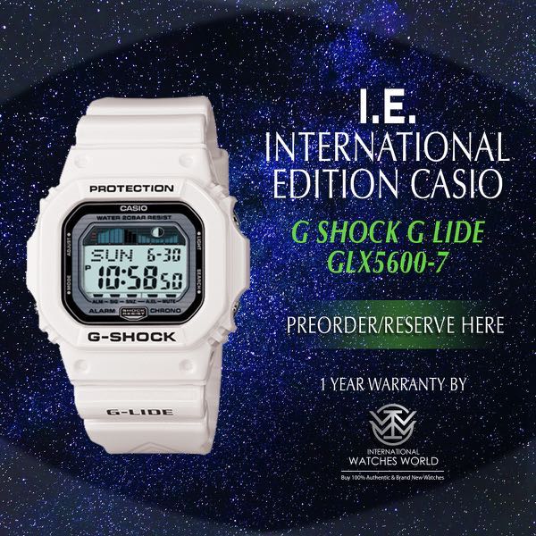 Casio International Edition G Shock G Lide White Glx5600 7 Men S Fashion Watches On Carousell