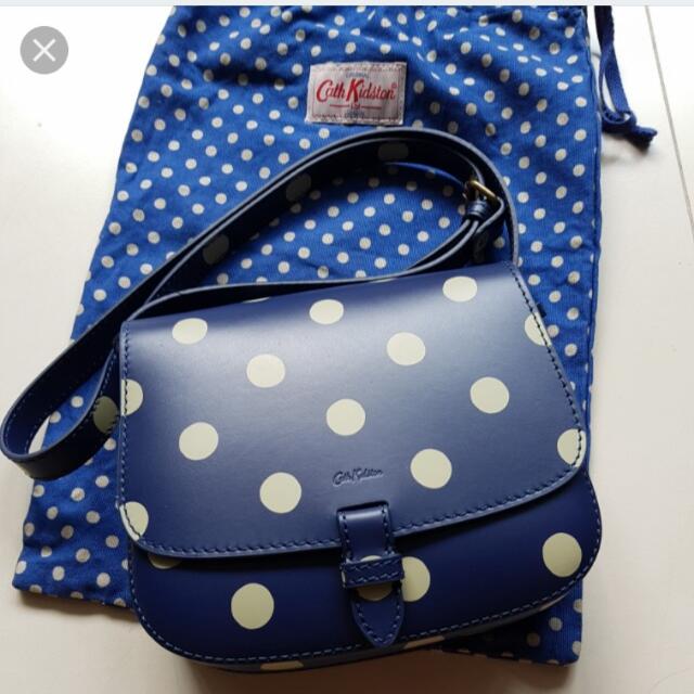 cath kidston blue polka dot bag