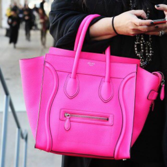 Celine luggage pink sale