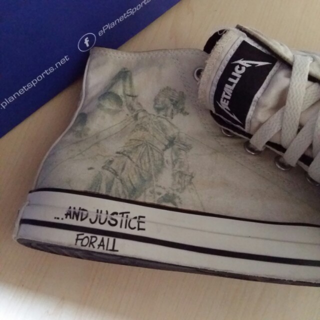 Converse X Metallica ...and justice for all, Fesyen Pria, Sepatu di  Carousell