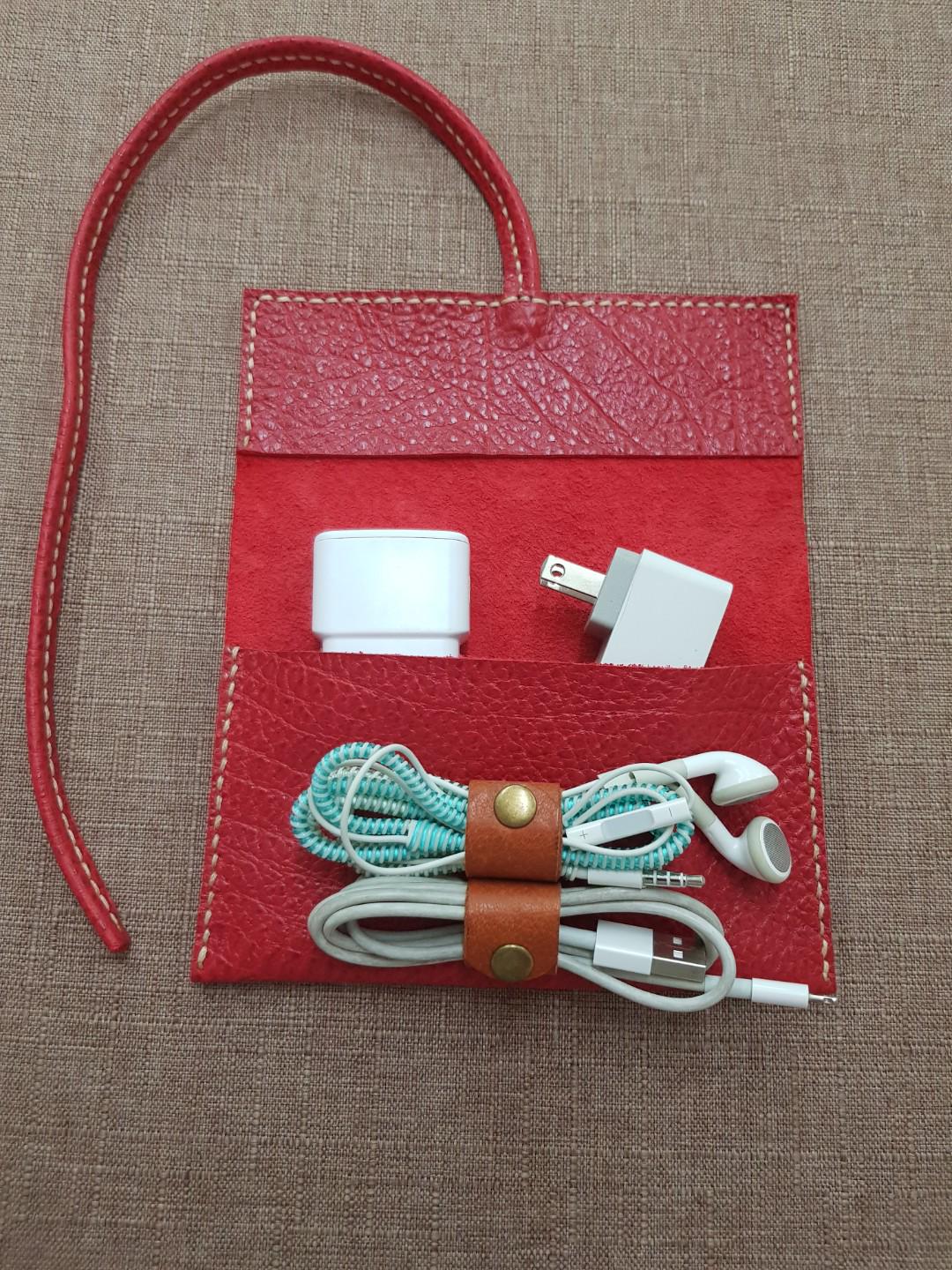 Customized 100% pure leather cord/ gadget rolled organizer (Category: Purses & Pouches) located in Paranaque City. Submitted by candidacm (Listing ID 176997857, Image 3). Description: .