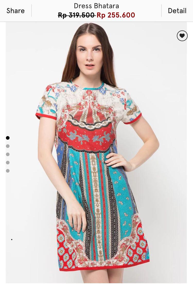 Dress Batik Zalora Bhatara Batik Sizel L dijual lagi karena