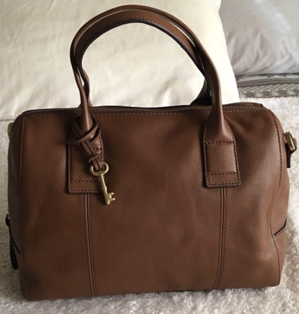 Fossil Jori Satchel Large Brown