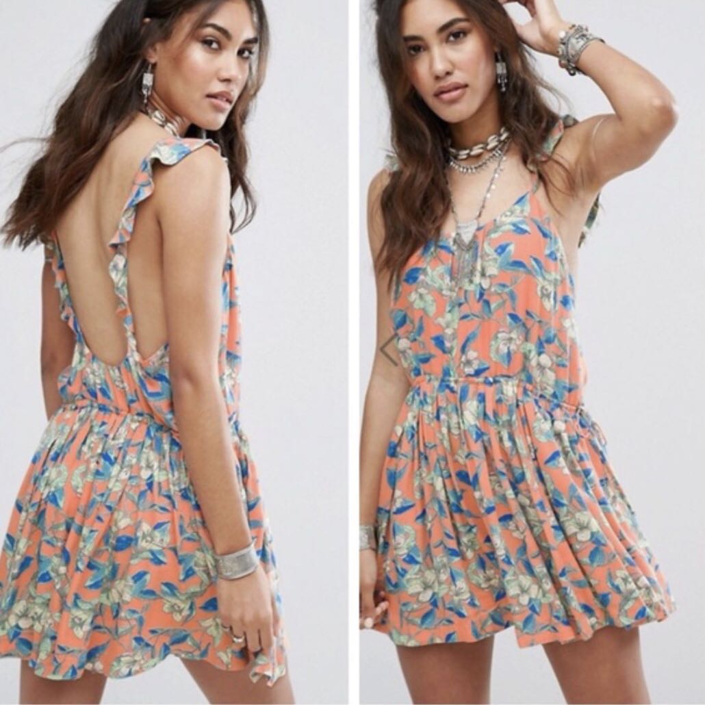 Free People Dear You Mini Floral Dress 