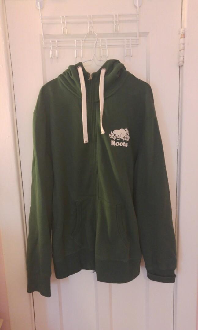 Green Roots zip up sweater Men s Fashion Clothes on Carousell